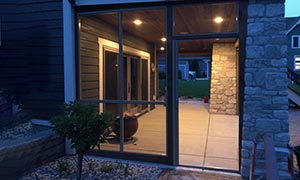 outdoor space with windows A M Construct Inc. in West Bend, WI